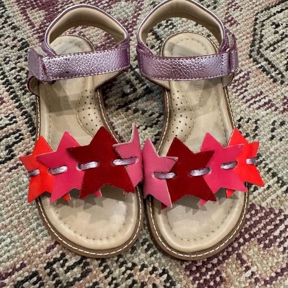 Elephantito Girl’s Star Sandal Pink and Red Toddler Shoes - Picture 2 of 6